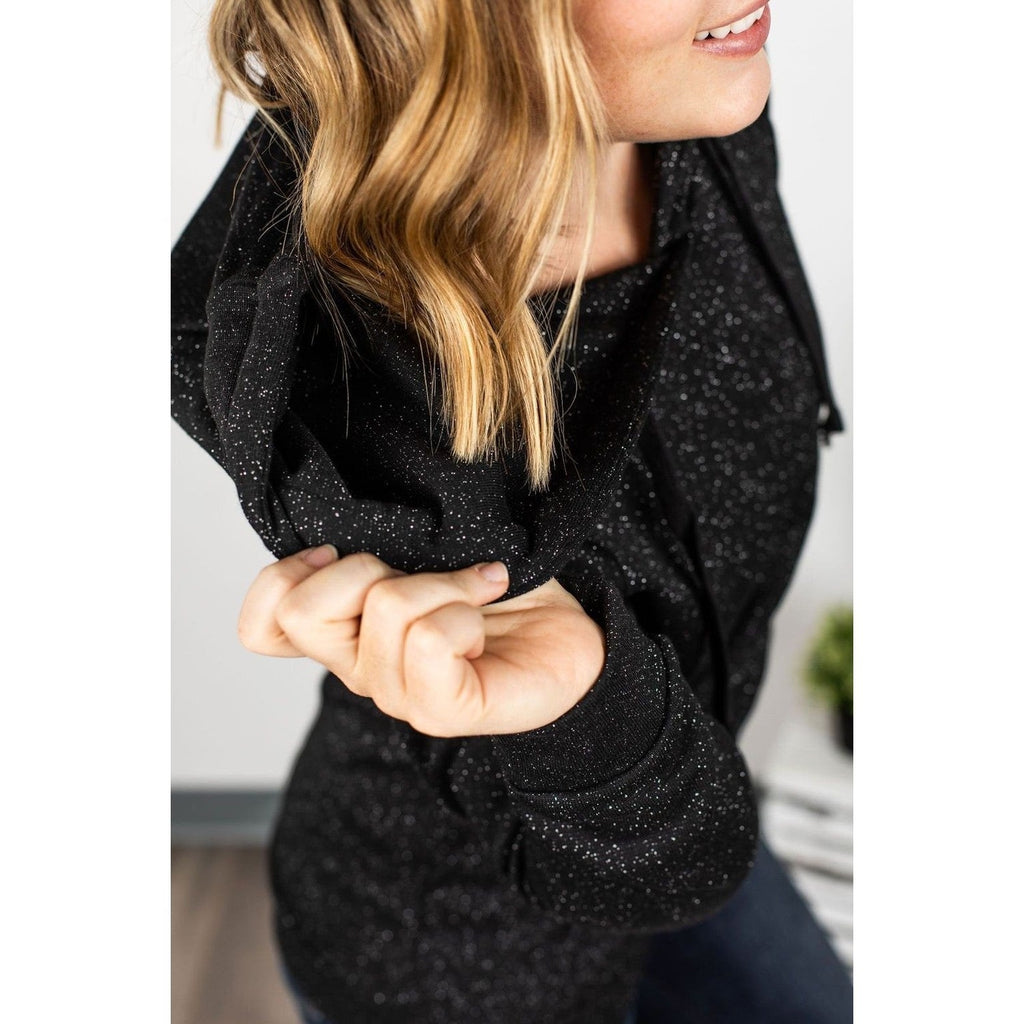Black Glitter Sparkle Hoodie
